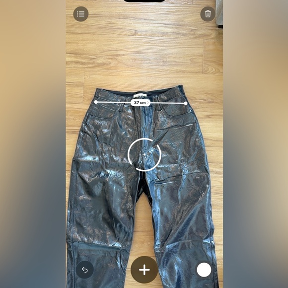 Abercrombie & Fitch Glossy Black Trousers - Picture 7 of 9